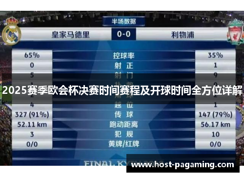 2025赛季欧会杯决赛时间赛程及开球时间全方位详解